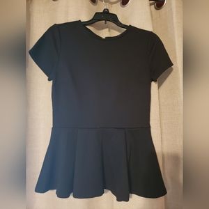 Black Peplum Top
